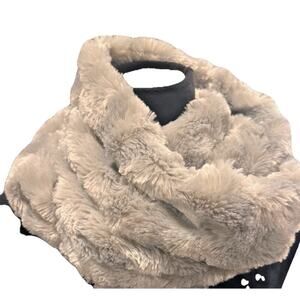 Calvin Klein Gray Faux Fur Infinity Scarf Women's One Size